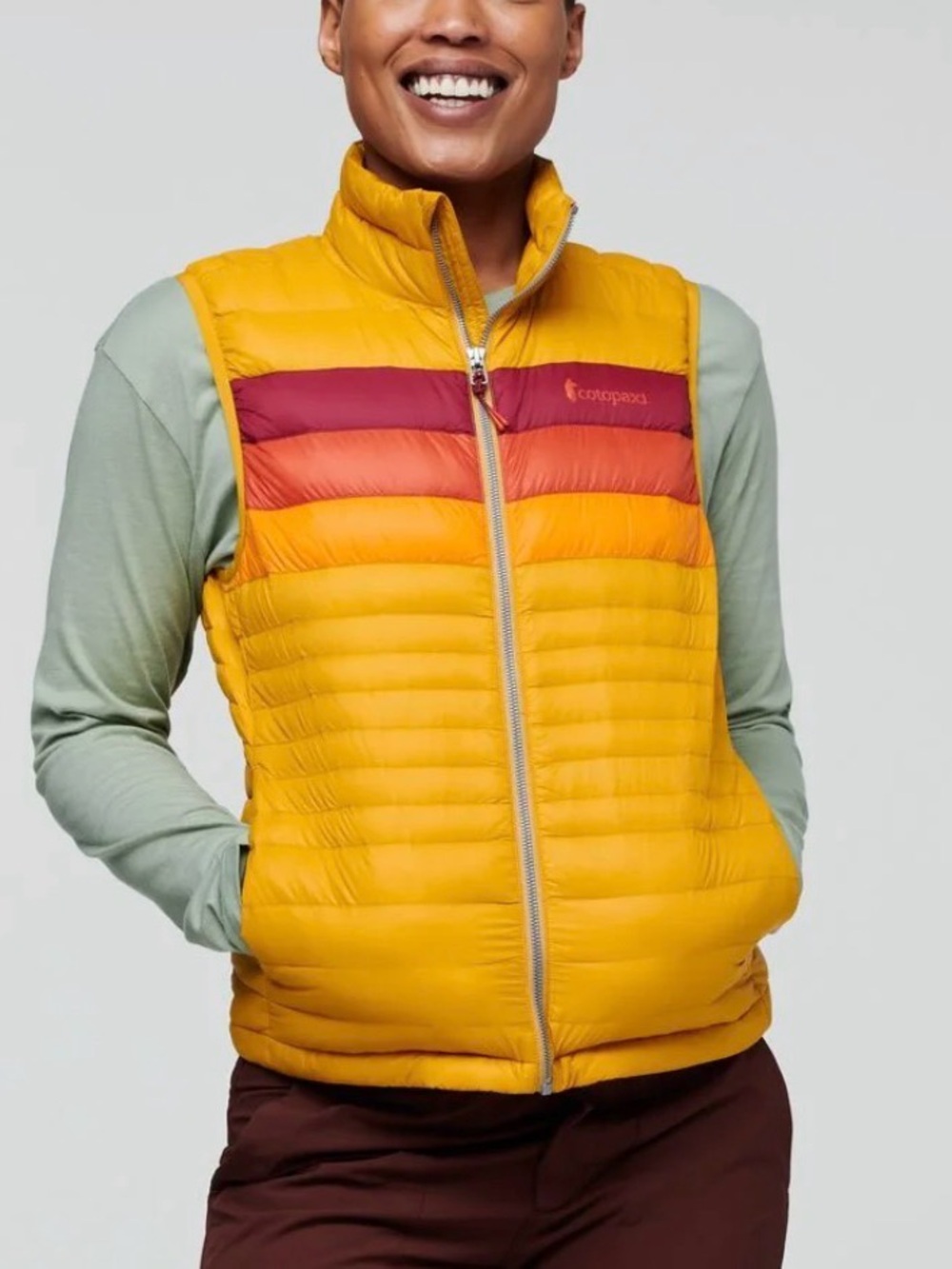 cotopaxi fuego puffer vest - yellow